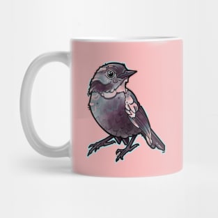 cute bird, pink and grey Mug